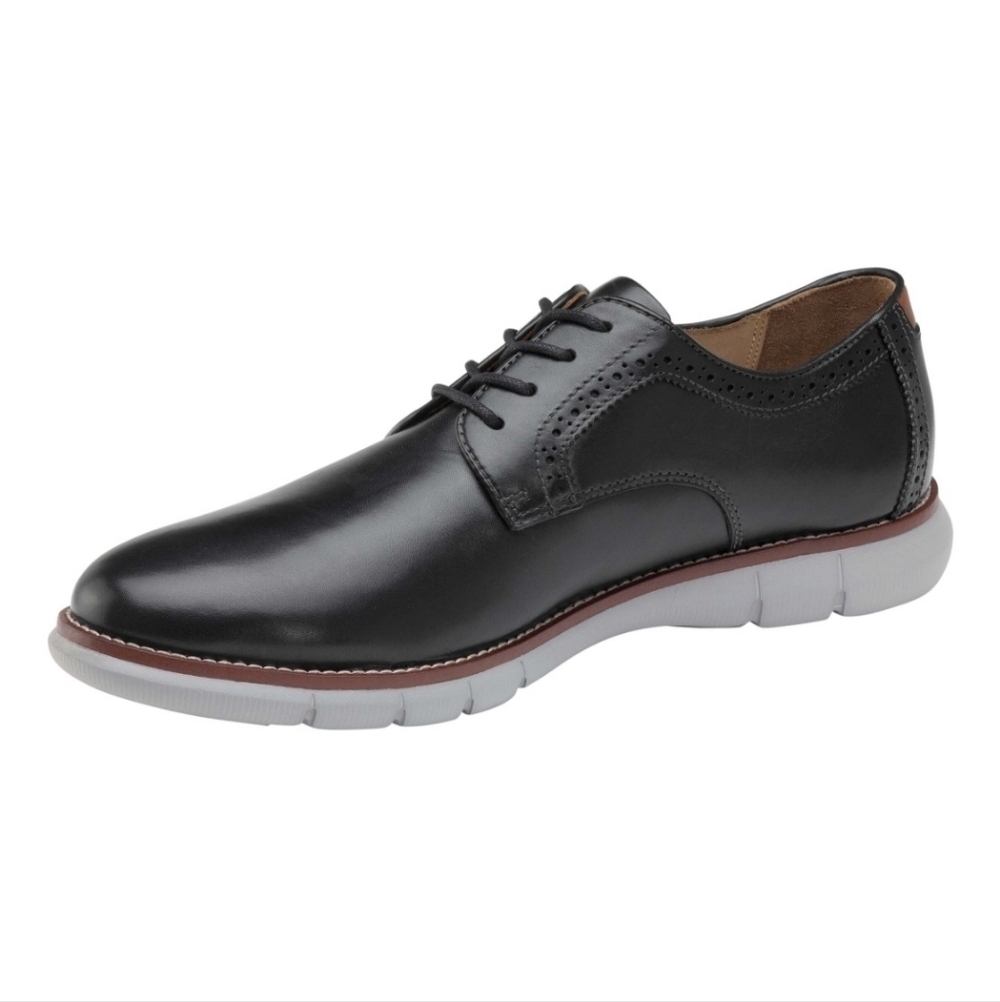 Johnston & Murphy Black Leather Holden Plain Toe Oxfords size 11.5